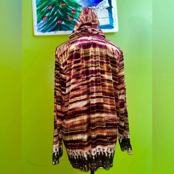 NWOT Simply Elegant Women Long Sleeve Velvet Zip Up Hoodie Jacket - Picture 5 of 9